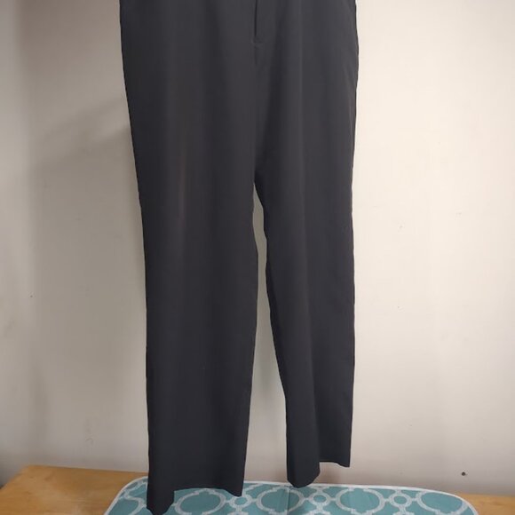 VAN HEUSEN DRESS SLACKS BLACK BUTTON BACK POCKETS, BELT LOOPS HOOK AND BUTTON 36 - Picture 2 of 15